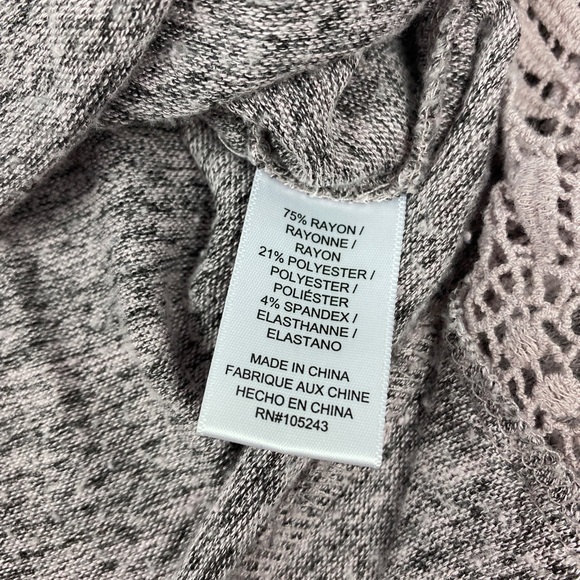 Bobeau Soft Lightweight Pink Gray Sweater Size M - Picture 10 of 11